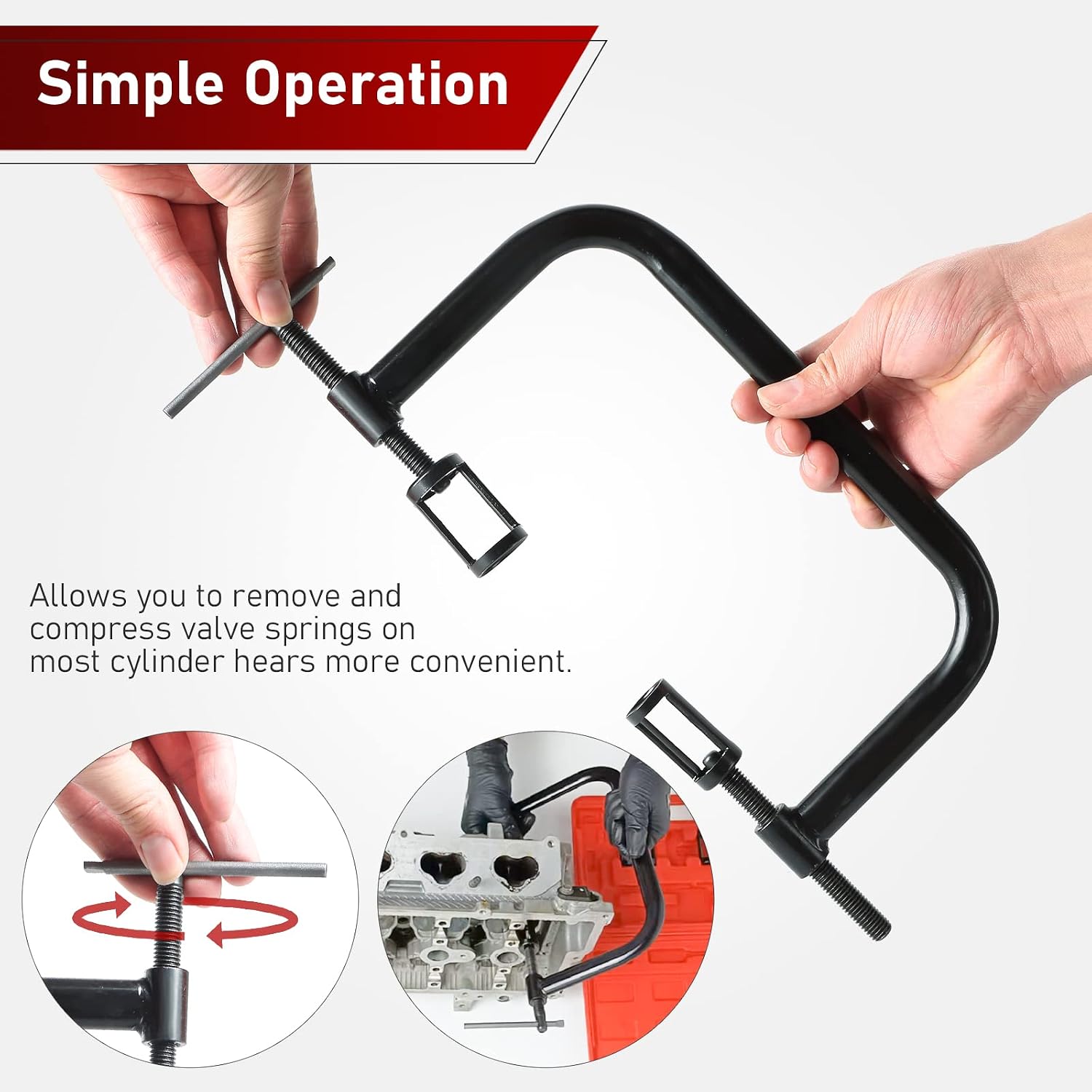 ATP Solid Valve Spring Compressor C Clamp Service Kit