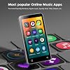 MP3 Player with Bluetooth and WiFi 4 Inch Full Touch Screen MP4 MP3 Player with Spotify Android Streaming Music Player Portable HiFi Sound Digital Audio Player with Speaker Silver-White