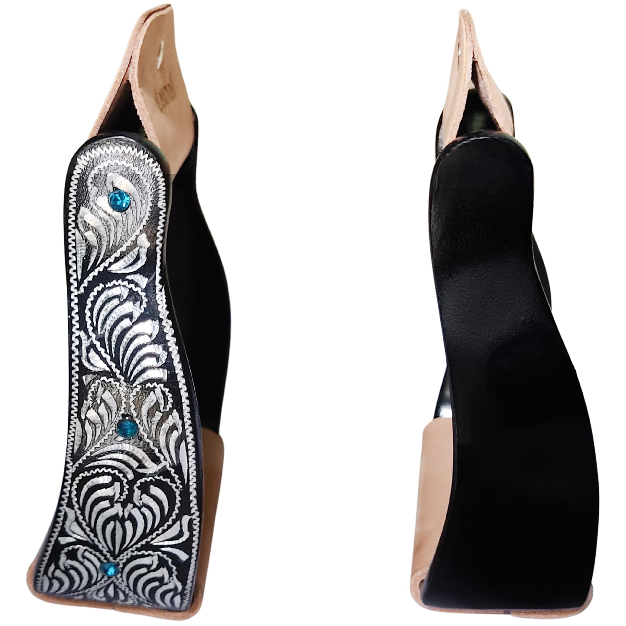 LEXNEL Engraved Western Show Stirrups - Aluminum Horse Riding Stirrups for Saddle & Equestrian Tack - Image 4