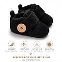 Ykey Baby Shoes (Baby Booties) | Boots For Little Kids | Super Soft Velvet | Black Color | For 6 Months To 9 Months gallery image