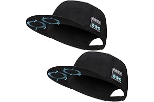 2 Pcs Adjustable Wireless Speaker Hat Smart Speakerphone Cap