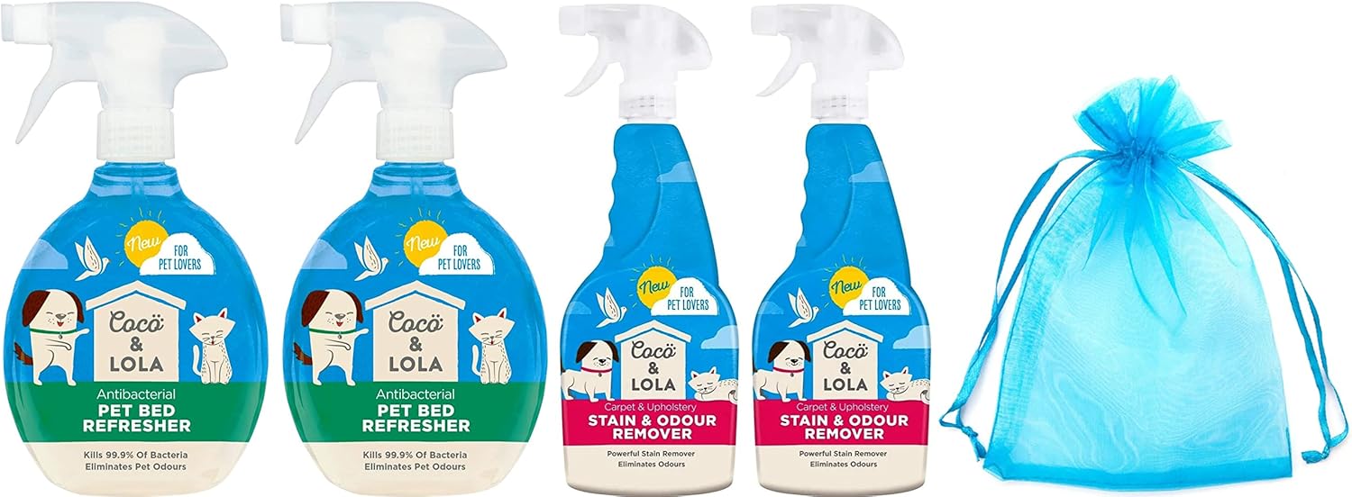 Coco & Lola for Pet Lovers Bundle Pack Antibacterial Pet Bed Refresher