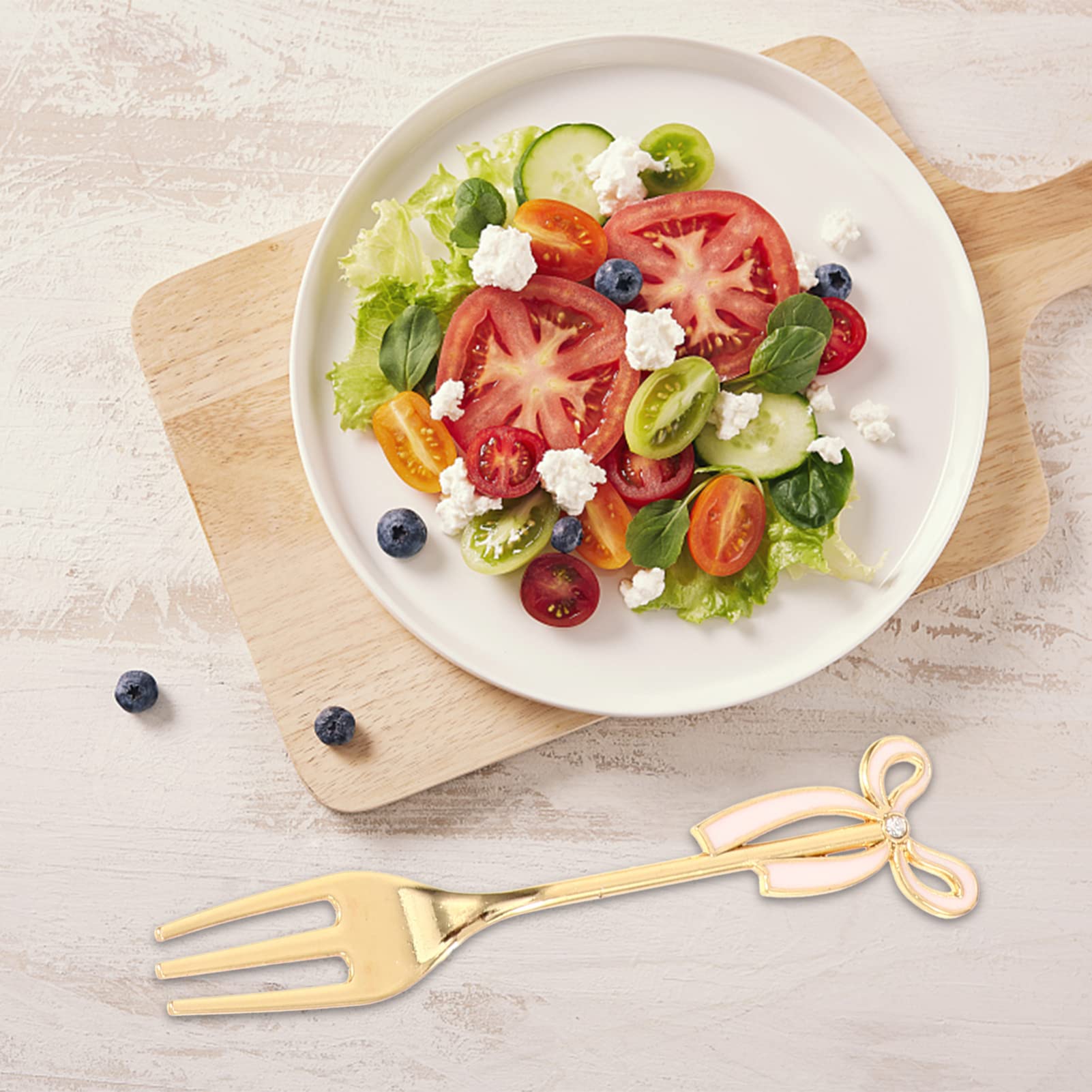 SOLUSTRE Fork Set 1 Pack of Fruit Appetizer Dessert Forks Zinc Alloy Easy to Clean for Kitchen Camping