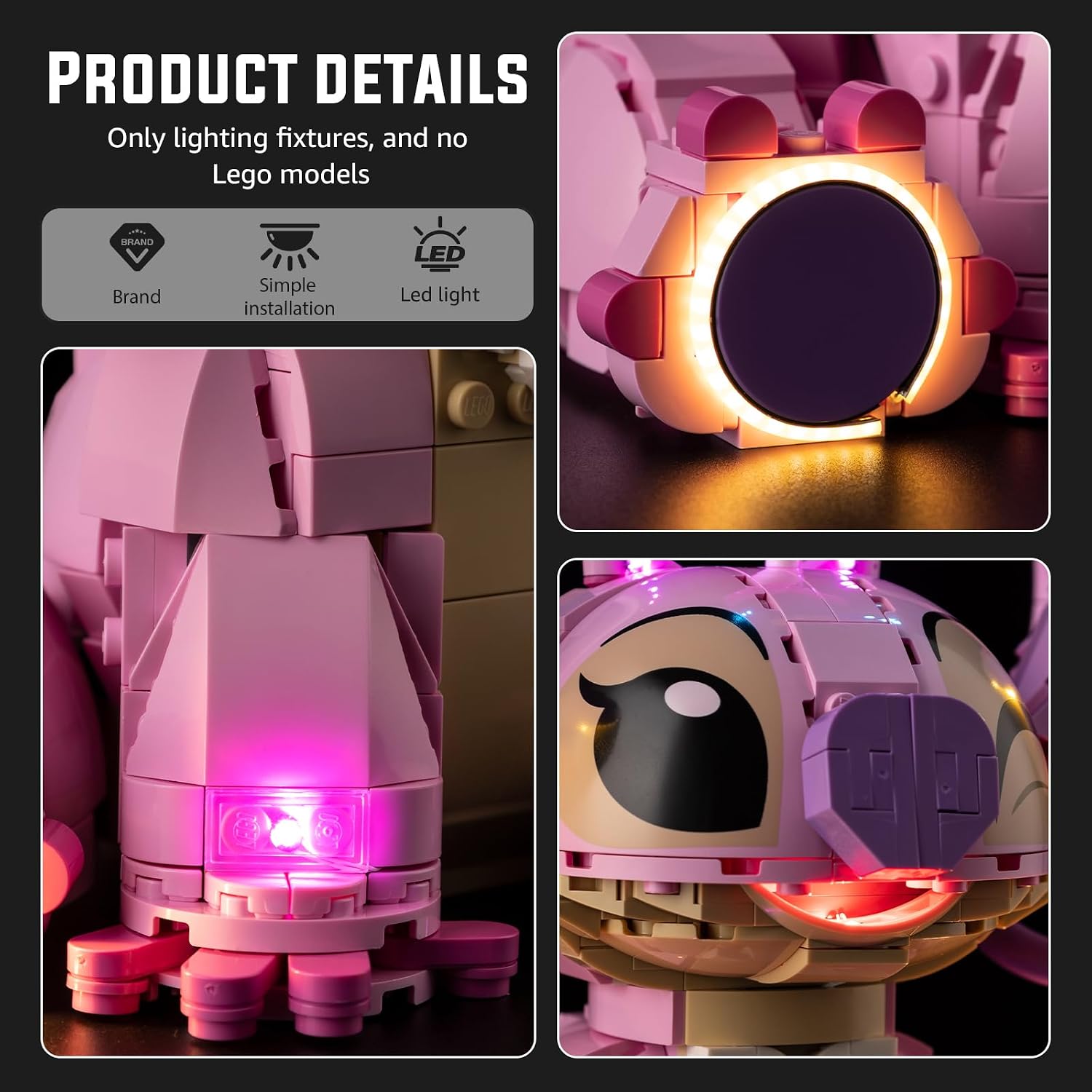 Nitemode Light Kit Compatible with Lego Angel, Upgraded 43257 Angel Sets from Stitch Models Set Lighting Accessories ((JUST Lights)