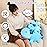 SQEQE Weighted Axolotl Plush Toy, Blue Axolotl Stuffed Animals Cute Plush Pillow, Kawaii Weighted Stuffed Animals Gifts for Girls & Boys Blue 13.8 Inch, 1.6 Lbs