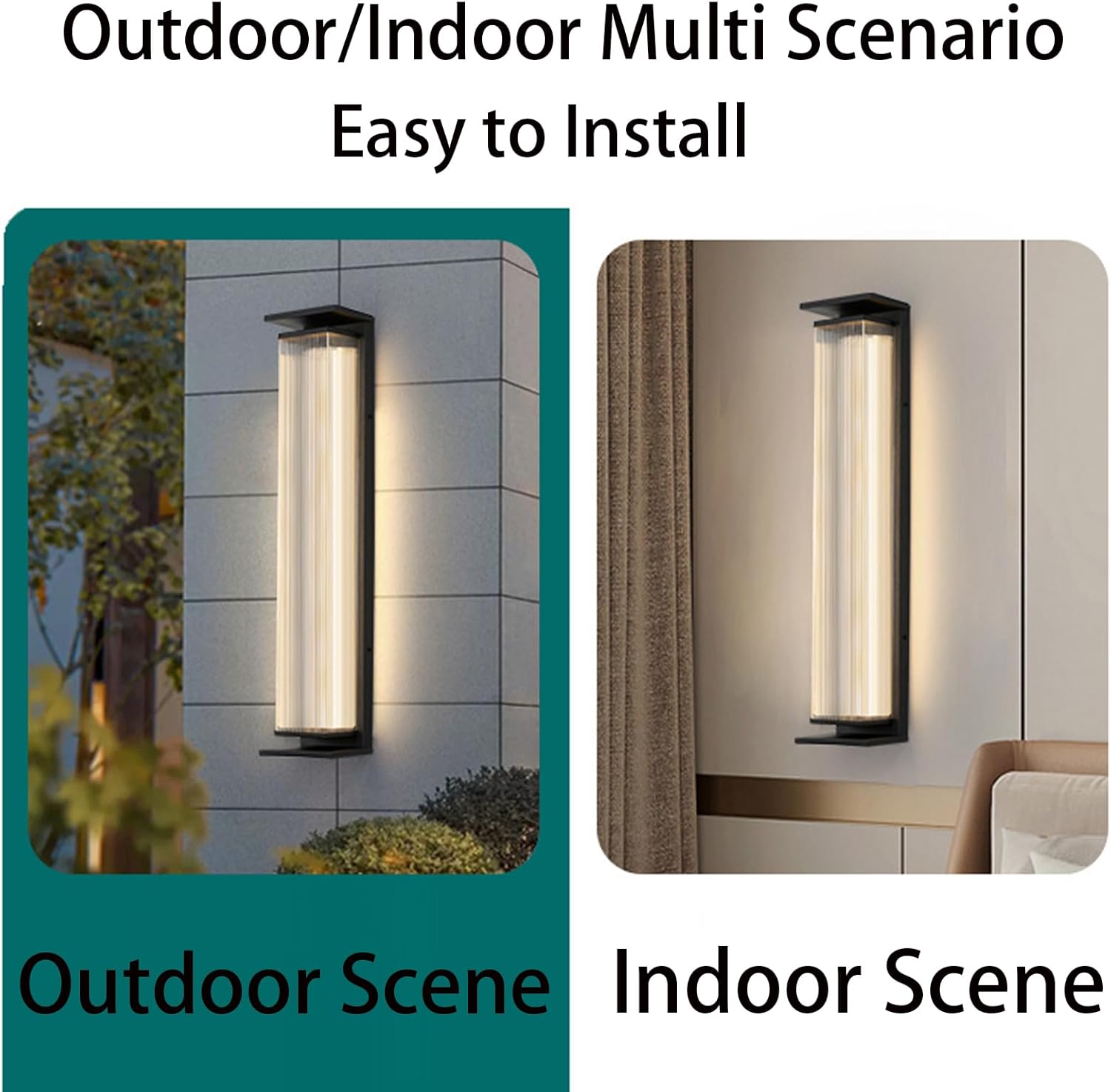 LED 屋外ロングストリップ ウォールライト モダン アルミニウム IP65 防水 屋外壁ランプ ブラック アクリル 屋外照明 庭