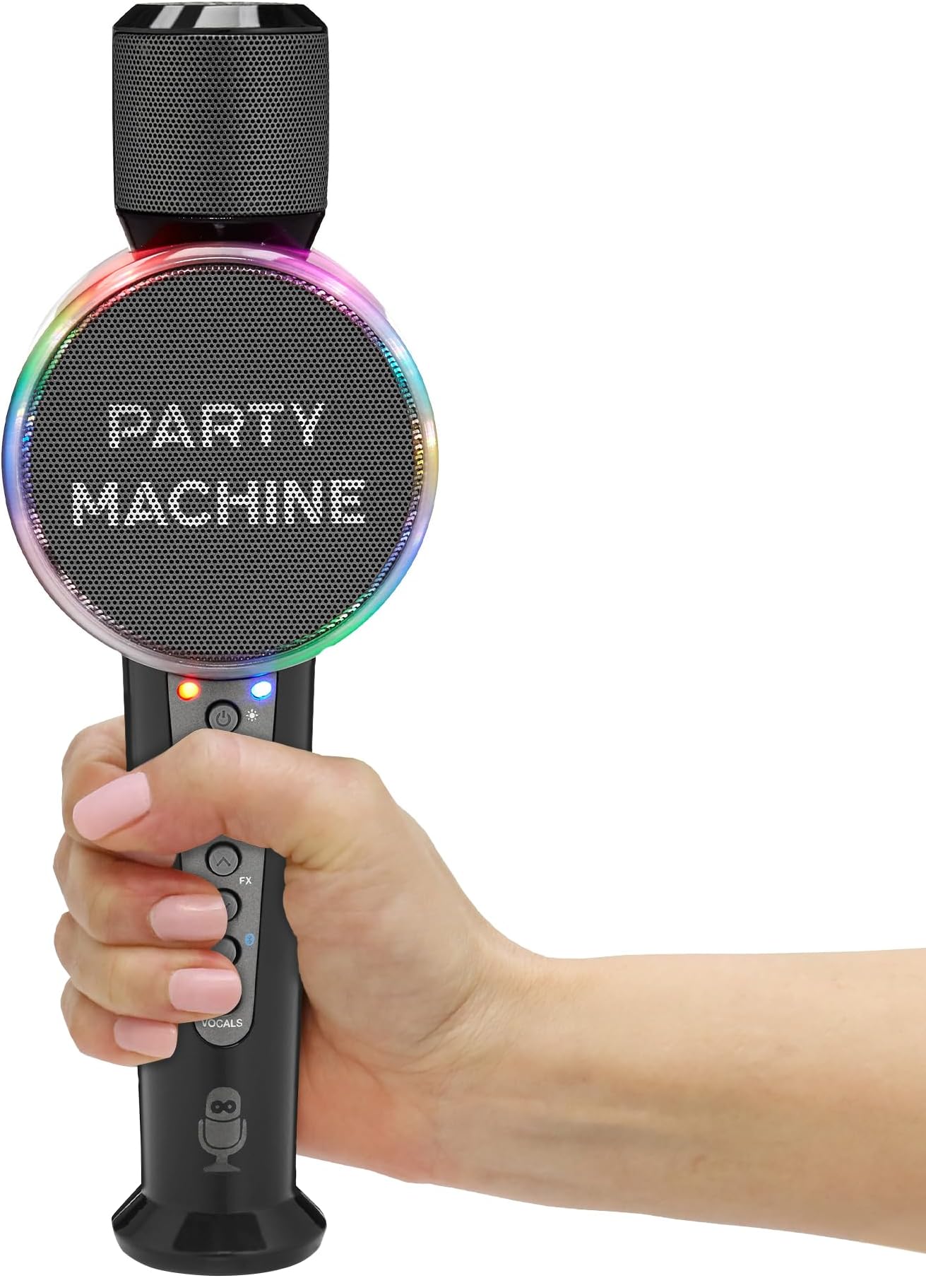 Singing Machine Karaoke Machine Microphone with Bluetooth and Speaker for Kids and Adults Home Birthday Party, Black (SMM548)