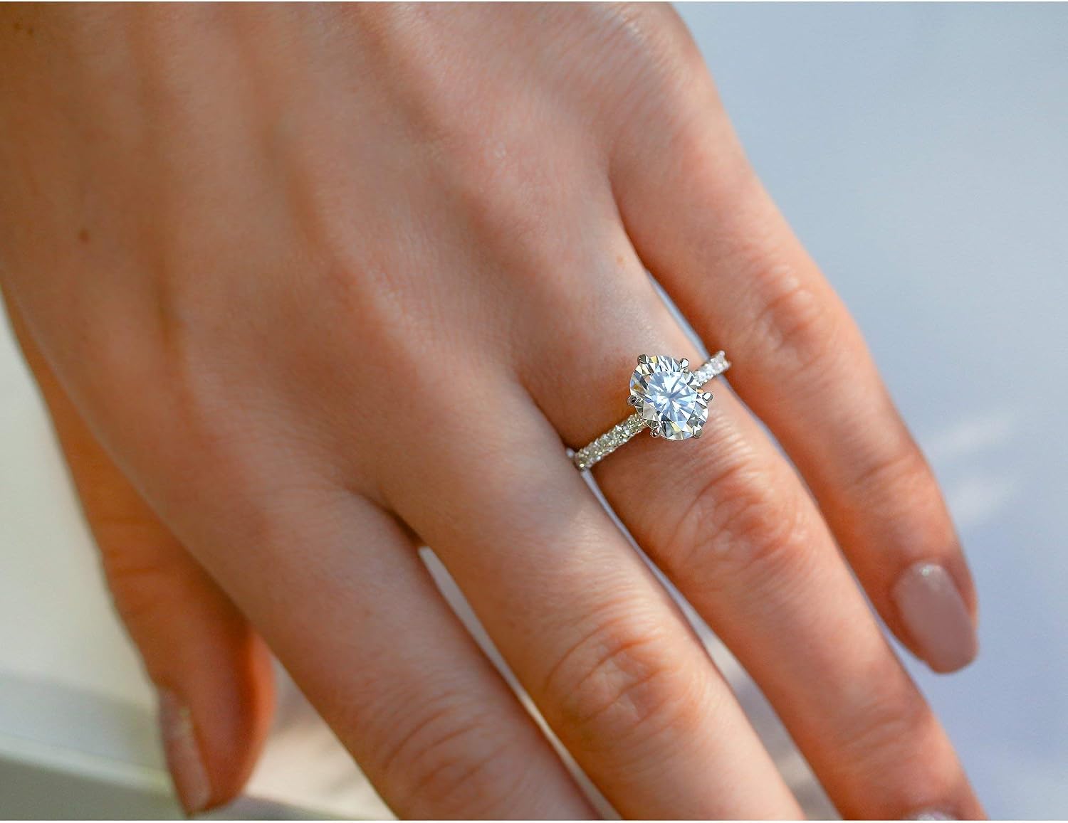 Kobelli 2.1ct Oval Forever One Moissanite Ring 14K Gold