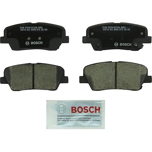 Bosch Automotive BC1284 QuietCast Premium Ceramic Disc Brake Pad Set - Compatible with Select Genesis G80; Hyundai Entourage, Equus, Genesis, Genesis Coupe; Kia Borrego, K900, Sedona; REAR