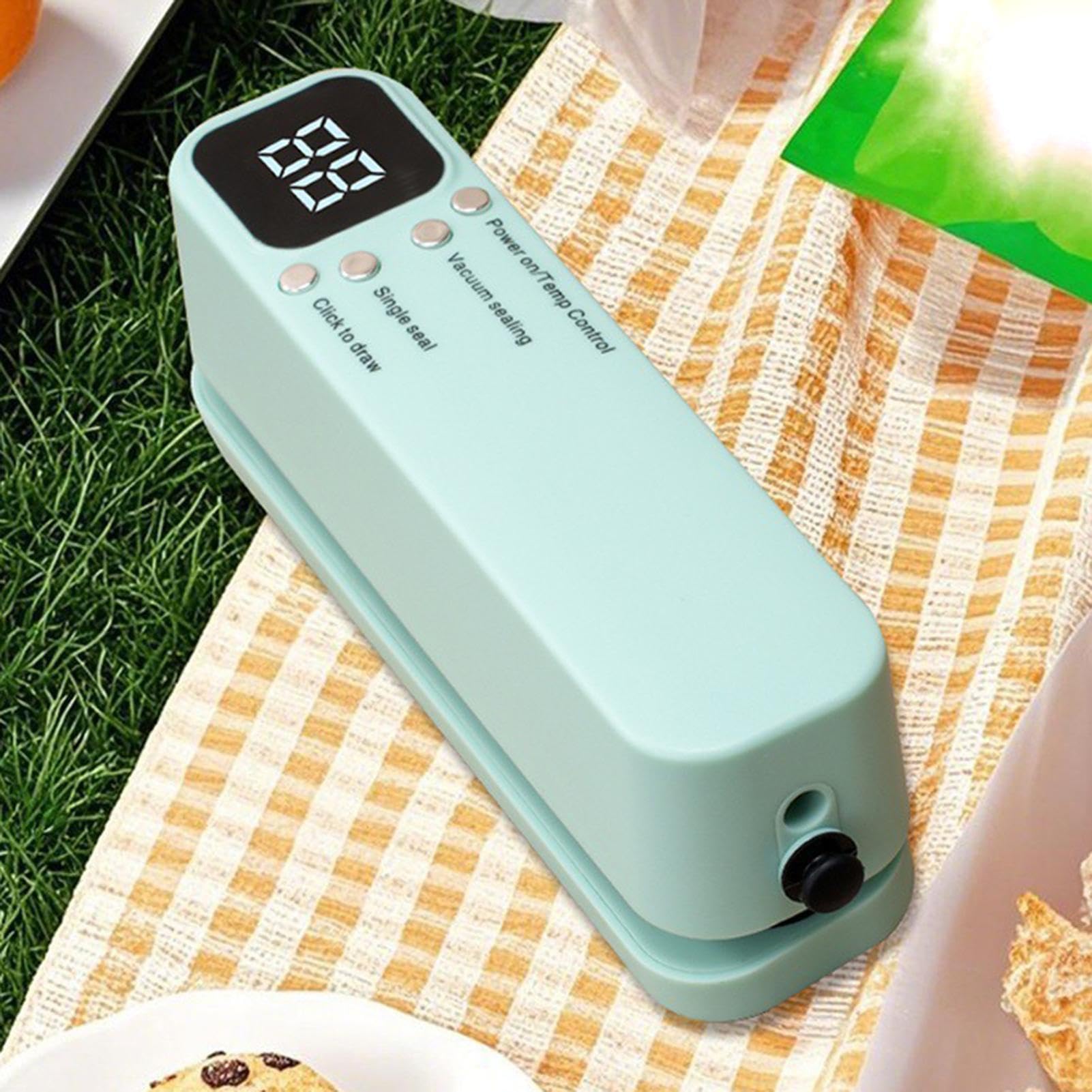 Macchina per sottovuoto a mano, portatile, ricaricabile tramite USB, mini macchina per sottovuoto, per uso in casa, cucina, camera da letto, appartamento, hotel e affitto