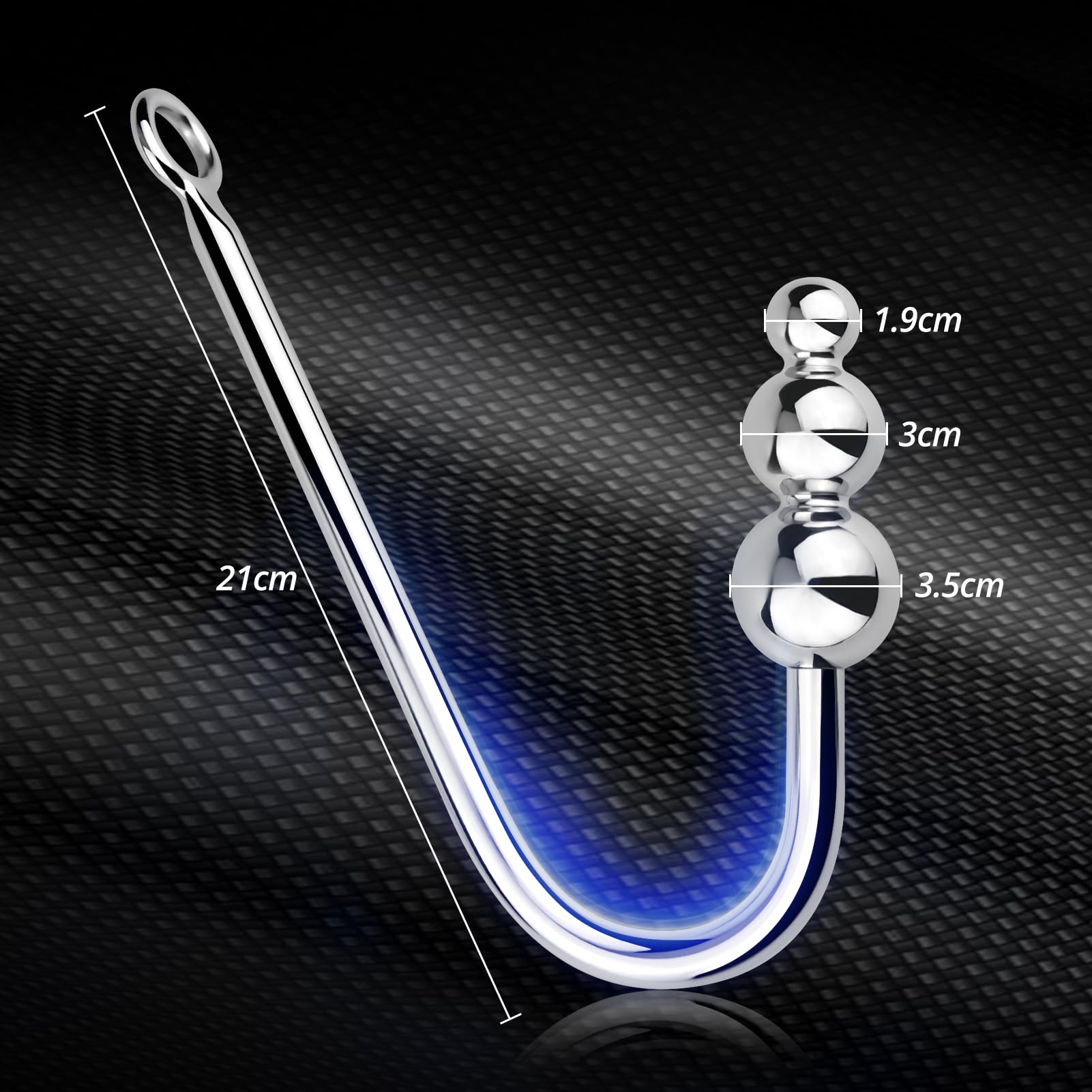 Gancho Anal Masturbación Juguete Sexual, Plug Anal Bondage Juguete Juego Neutro Cuerda Gancho Set 3 Bolas Acero Inoxidable Masturbador Anal Vaginal Para Hombres Y Mujeres