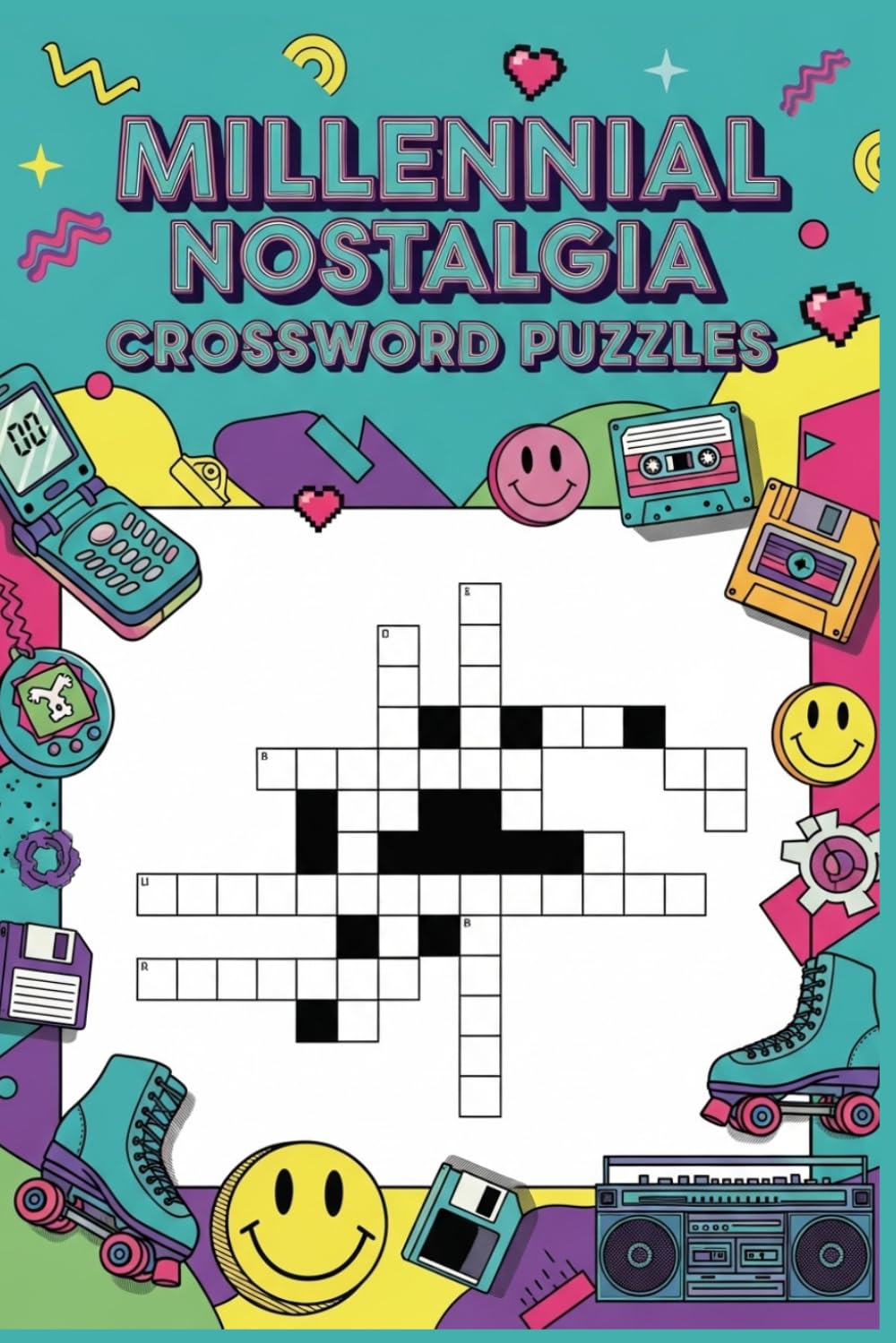 Millennial Nostalgia Crossword Puzzles: 60 Large Print Crossword Puzzles for Adults — 1990s–2000s Lifestyle & Memory Themes — With Solutions