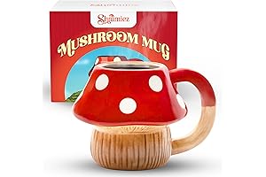 Cozy Home Decor Aesthetic: 12oz Cute Ceramic Mushroom Mug
