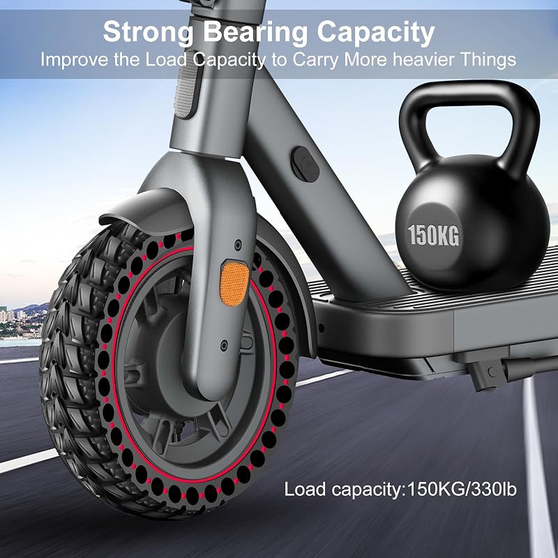 BANGTING 2db Tömör Gumi Roller Abroncs 10x2,5" (60/70-6.5) - Ninebot Max G30/G2 Elektromos Roller Csere Gumiabroncs, Piros