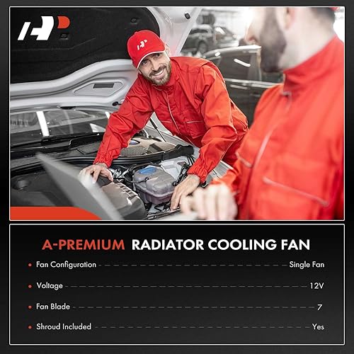 Miniatura 2 de A-Premium Conjunto de ventilador de refrigeración del radiador del motor compatible con modelos seleccionados Chevrolet y Buick - Cruze 2011-2016,
