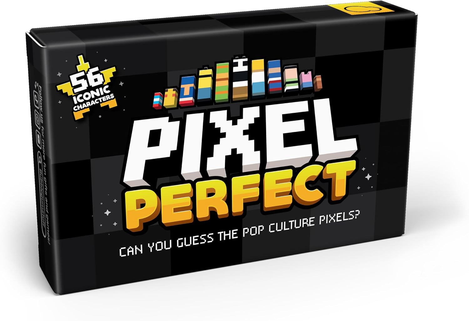 Bubblegum Stuff Pixel Perfect – Lustig schwieriges Popkultur-Quizkartenspiel – 56 Pixel-Lernkarten aus Filmen, TV & Spielen – Ultimatives Geschenk für Gamer und Filmfans – ab 12 Jahren