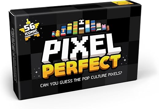 Bubblegum Stuff Pixel Perfect Hilariously Difficult Pop Culture Trivia Card Game 56 Pixelated Character Flashcards from Movies, TV & Games Ultimate Gift for Gamers & Movie Buffs Ages 12+