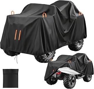 Pokrowiec ATV, wodoodporny czterokołowy pokrowiec z torbą do przechowywania odblaskowy pasek 210D tkanina Oxford przeciwpyłowa ptasie odchody odporne na promieniowanie UV 210 x 120 x 115 cm