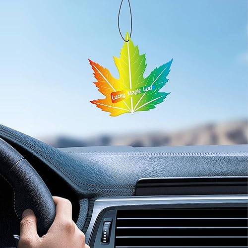 Miniatura 9 de Lucky Maple Leaf Ambientador de aire para automóvil, ambientador de larga duración para automóvil y hogar, eliminador de olores de hasta 30 días,