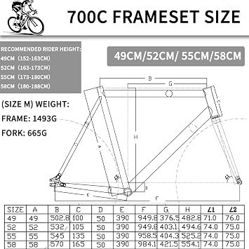 49CM 52CM 55CM 58CM Fixed Gear 700C Bike Frames Aluminum Alloy Bike Frameset with Fork Quick Release 100/120mm C Brake Racing Track Bike Frame