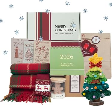 Christmas gift sets for women,with a sense of ritual and practicality,suitable for bosses,colleagues,men,mom,kids;handmade mini christmas tree suitable as christmas decorations indoor and gift baskets green