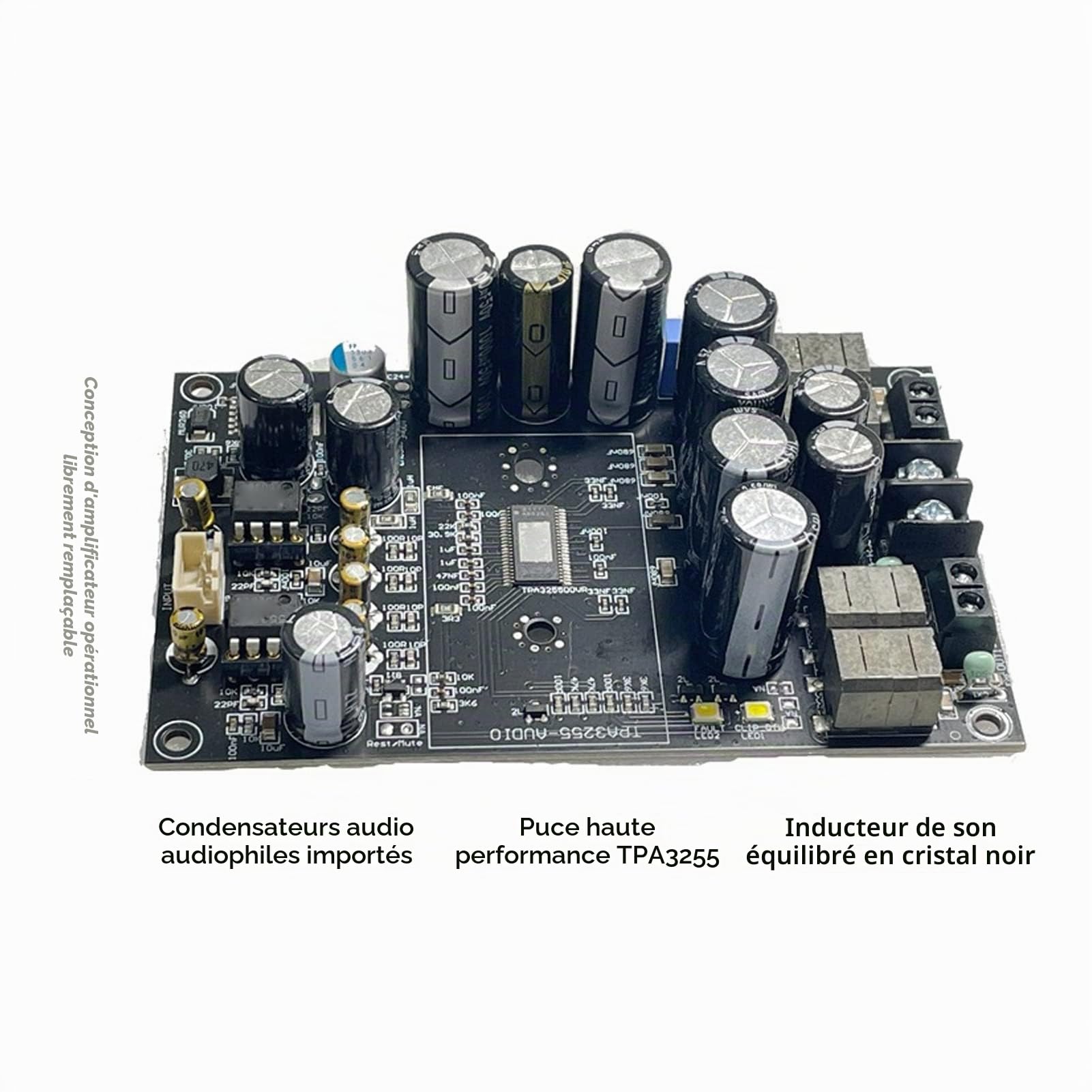 Amp Module, TPA3255 Class D Low Distortion PCB Professional HiFi Digital Power Amplifier Board for Headphones for Home Theater