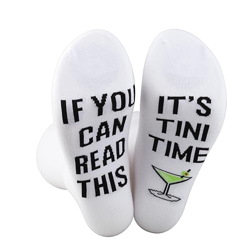 POFULL 2PAIRS Tini Time Socks Drink Lover Gift Alcoholism Gift