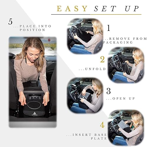 Miniatura 7 de Papelera Autobase para Coche  Bote de Basura para Camión SUV de Gran Tamaño de 3 Galones  Artículos Esenciales para Viajes por Carretera  Regalos