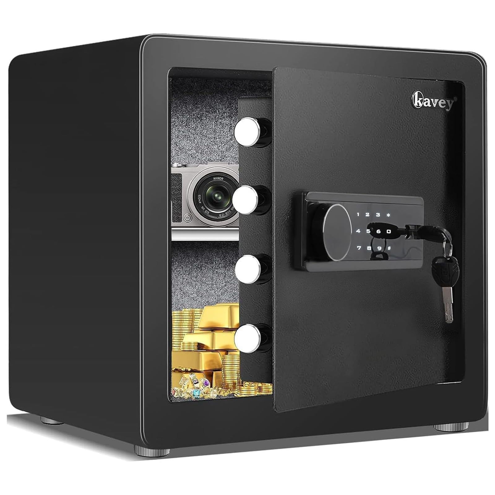 Sponsored Ad – 40L Safe Box, Home Safe with Backlit Touch Screen Keypad and Dual Alarm System, Money Safe With Mute Function and LED Light, Safe for Home Hotel Office