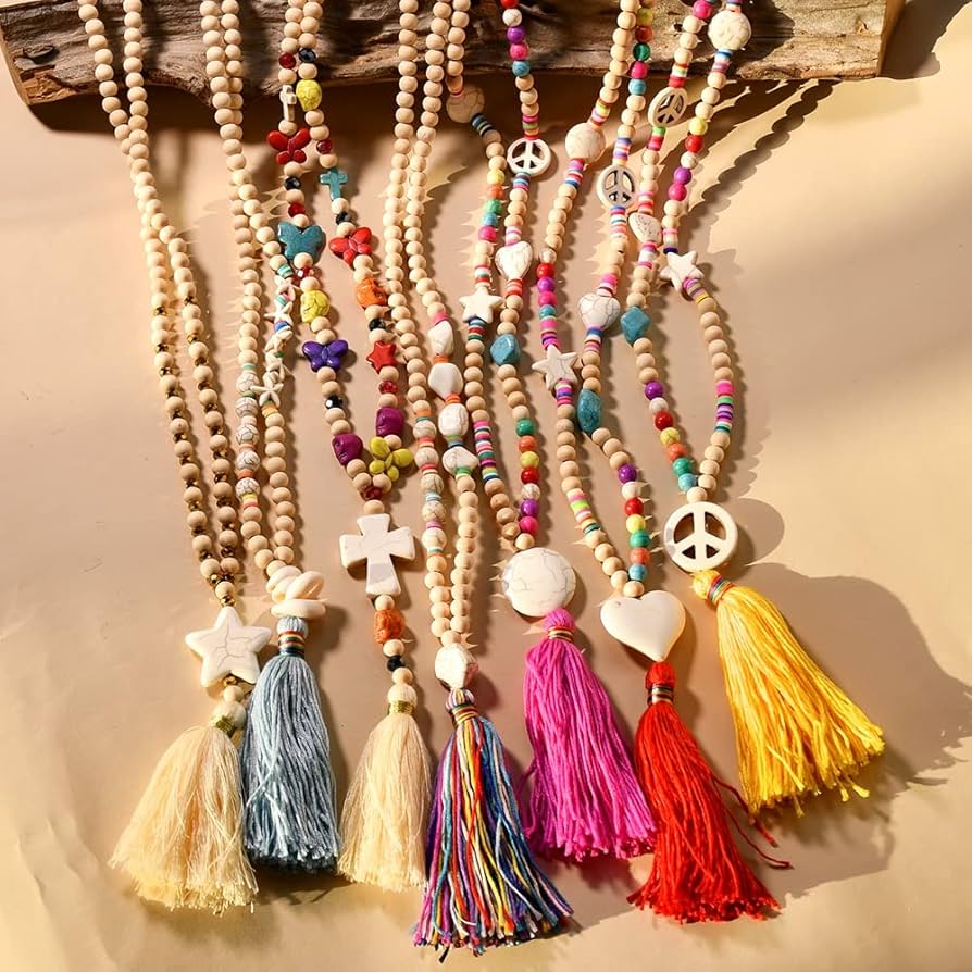 ⬛️ハンドメイド用のメジャー付き★カラフルビーズ、ハンドメイドの貝殻、ネックレス ⬛️ハンドメイド用のメジャー付き☆カラフルビーズ