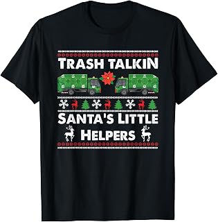 Garbage Man Waste Collector Ugly Christmas Garbage Truck T-Shirt