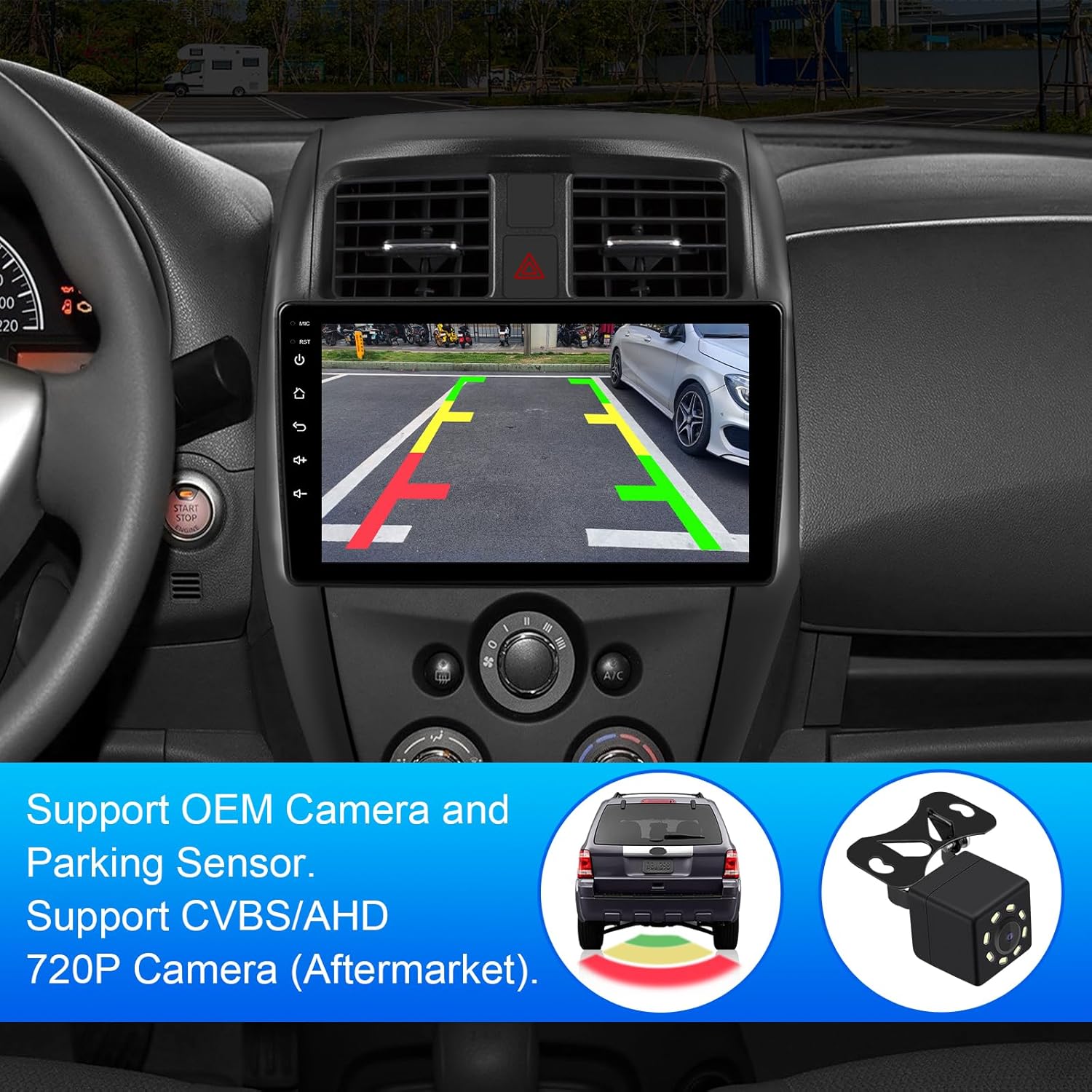 2+32G 10.1-inch Android 13 Car Stereo for Nissan Versa Sedan 2015-2019 IPS Touchscreen Screen Car Radio with Carplay & Android Auto Support Backup Camera GPS FM Navi BT SWC