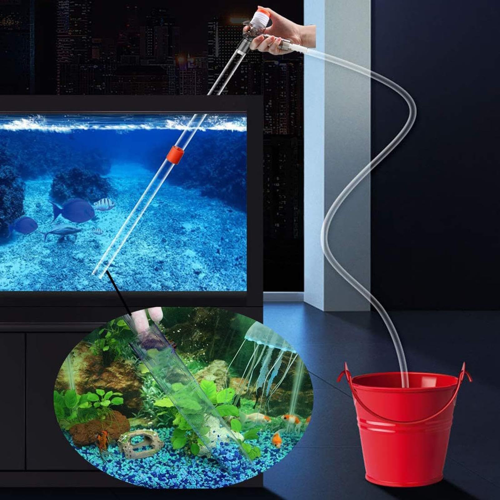 Gravel Vacuum For Aquarium, Fish Tank Cleaner, Aquarium Gravel Cleaner, Gravel Vacuum, Aquarium Water Changer Fish Tank Gravel Cleaner Fish Tank Cleaner For Fish Tank Cleaning Gravel And Sand