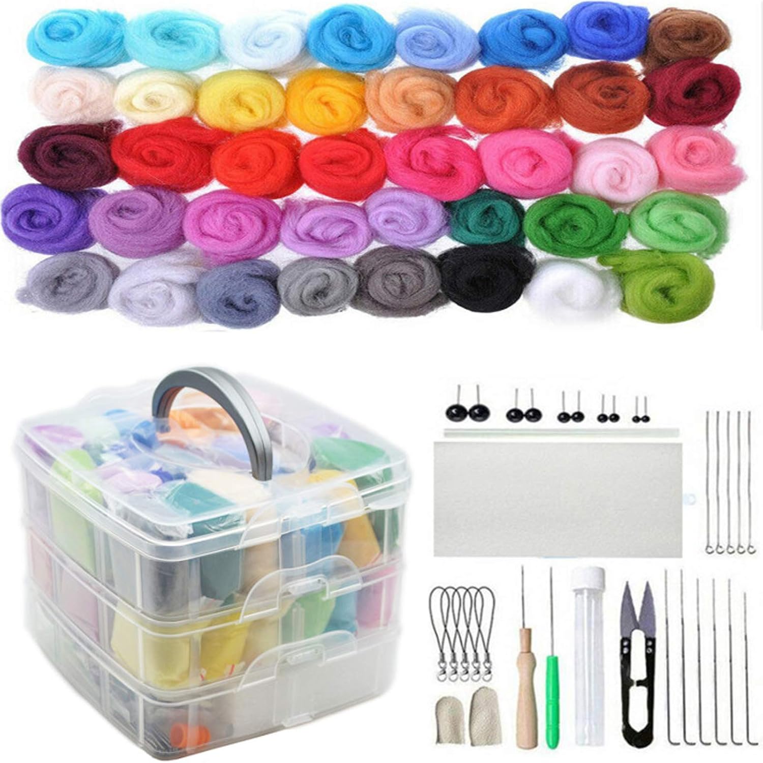 Joyeee Needle Felting Kit, Needle Felting Beginner DIY kit with 40