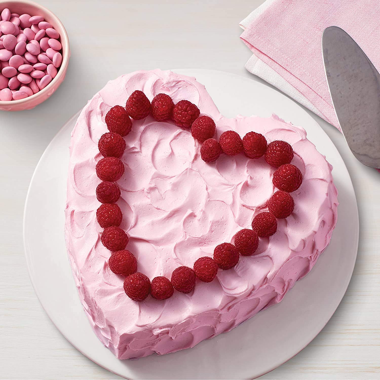 BAKERS 4U Heart Shape Aluminum Baking Cake Mold | Cake Pan | Cake Pot (8 inches in Length, 2 inches in Height), Silver 2