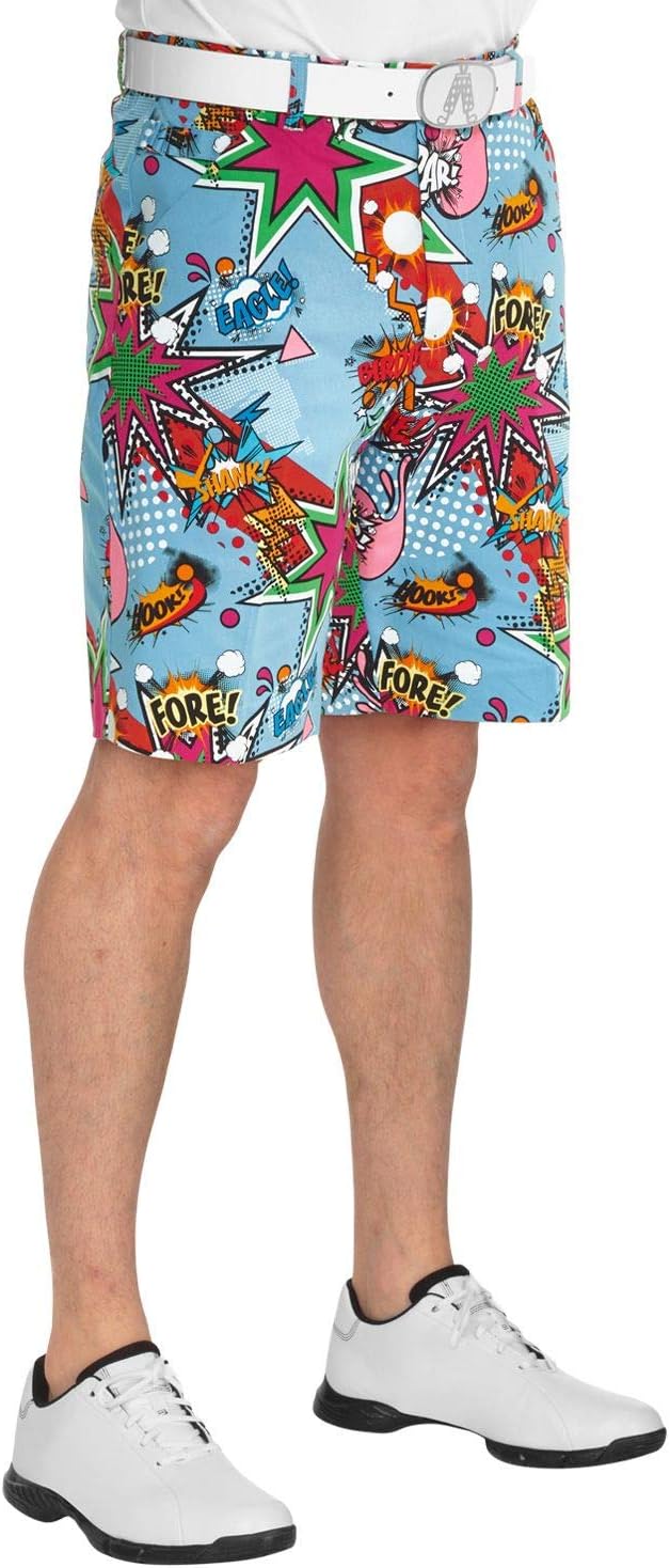 Royal & Awesome mens Patterned Golf Shorts Shorts