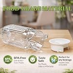 Plastic Pitcher with Lid, 16.9Oz/500ML Clear Pitcher with Handle, BPA-Free and Shatter-Proof, Water Jug for Fridge/Home/Party, Juice, Sangria, Lemonade, Milk, Coffee, Cold or Hot Beverages