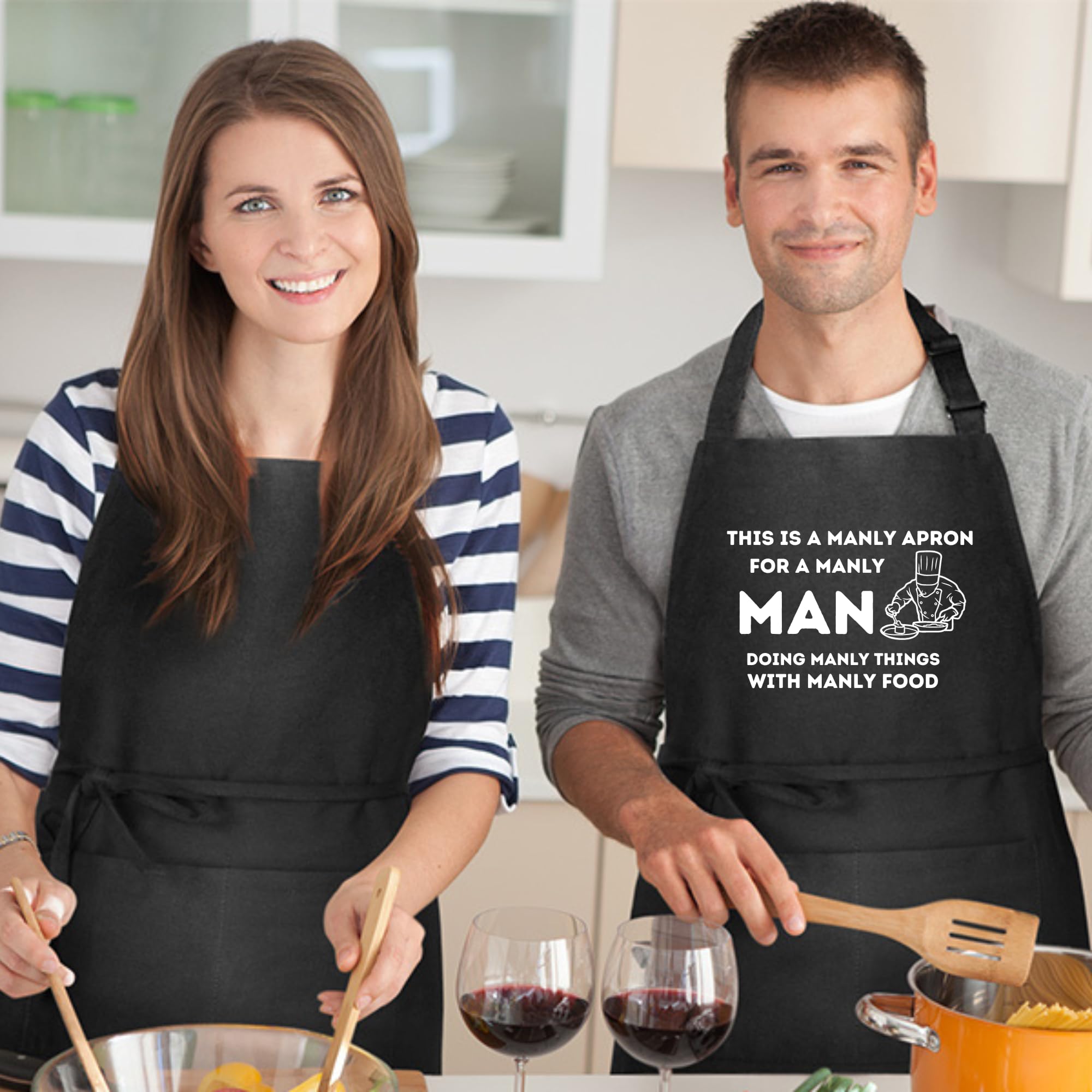 Este es un delantal masculino para un hombre varonil, divertido regalo de cumpleaños para papá, marido, suegro, padrastro, mejor papá, delantal para papá para parrilla, barbacoa, cocina, chef, regalo