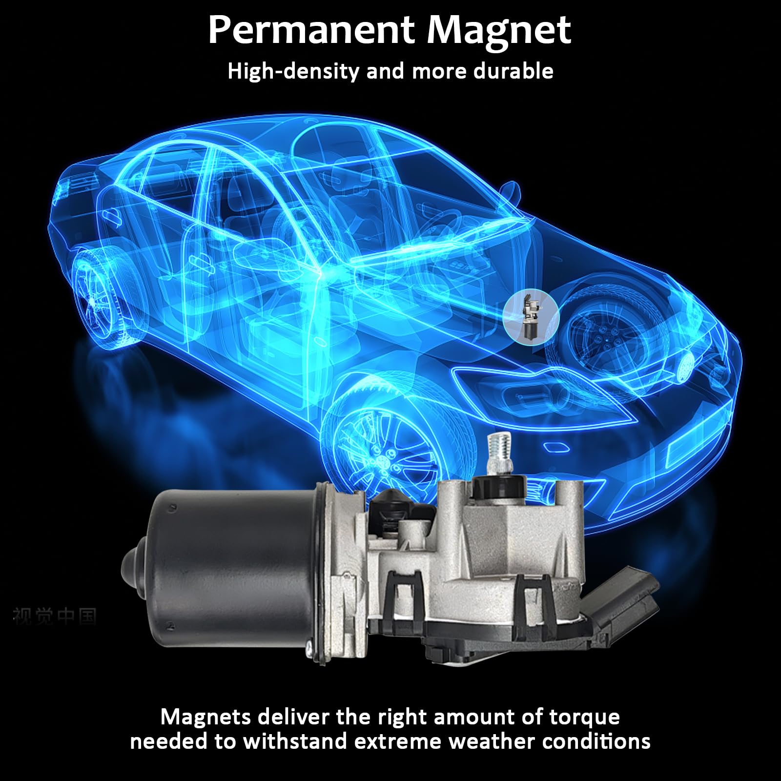 Moteur D'essuie-glace Avant Compatible Dacia Duster, Logan, Sandero, Stepway - Équivalent 288159333R - Garantie 2 Ans