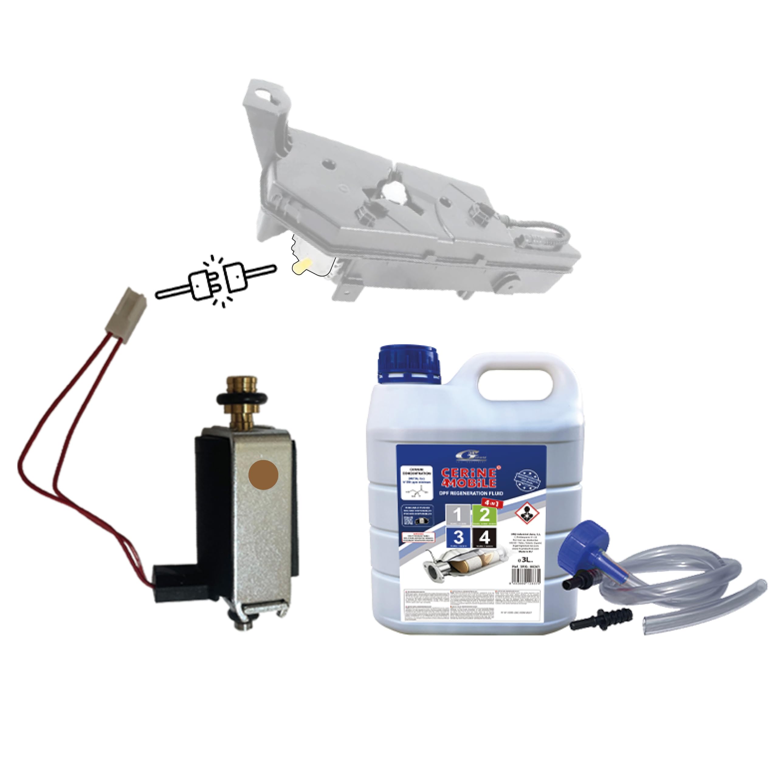 3RG INDUSTRIAL - Kit Reparación Depósito Fap Marrón- NO INCLUYE DEPÓSITO - OEM 9672419980 9815712680 1613704480 1500PJ 9672052180.