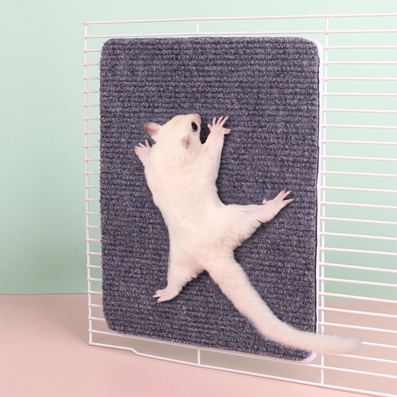 Giocattoli per petauri dello zucchero, accessorio per gabbia per petauri dello zucchero, tappetini da arrampicata, 2 pz tiragraffi autoadesivi per piccoli animali domestici per affilare gli artigli