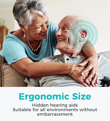 Miniatura 2 de Audífonos inalámbricos ocultos para personas mayores pantalla digital de potencia, dispositivos recargables compactos fáciles de usar, batería de