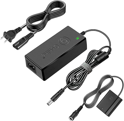 Gonine NP-FZ100 A7III - Kit de adaptador de CA de fuente de alimentación continua para cámaras Sony Alpha A7IV A6600 A7SIII A7C A1 FX3 A7R3 A7R IV,