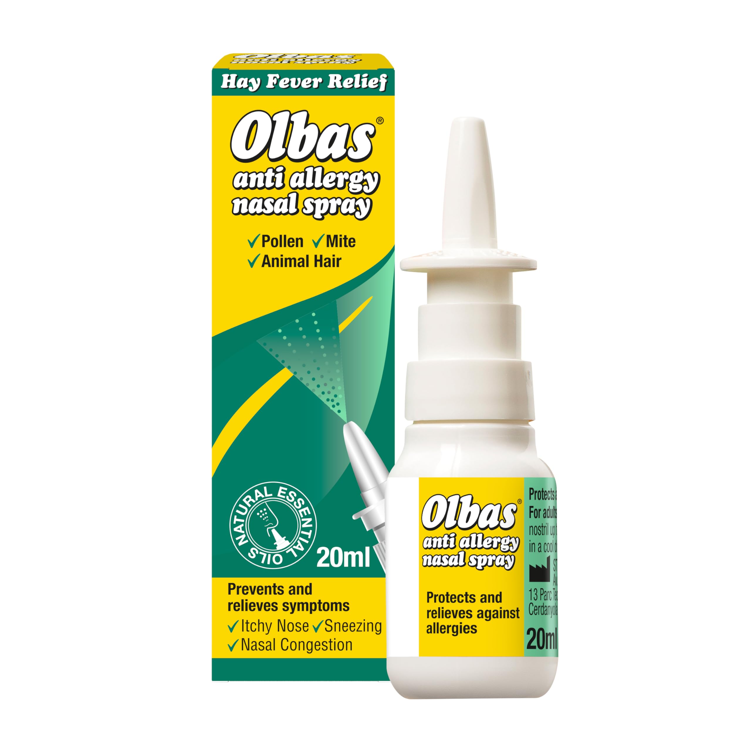 Olbas Anti Allergy Nasal Spray - Made with Natural Essential Oils - 20ml