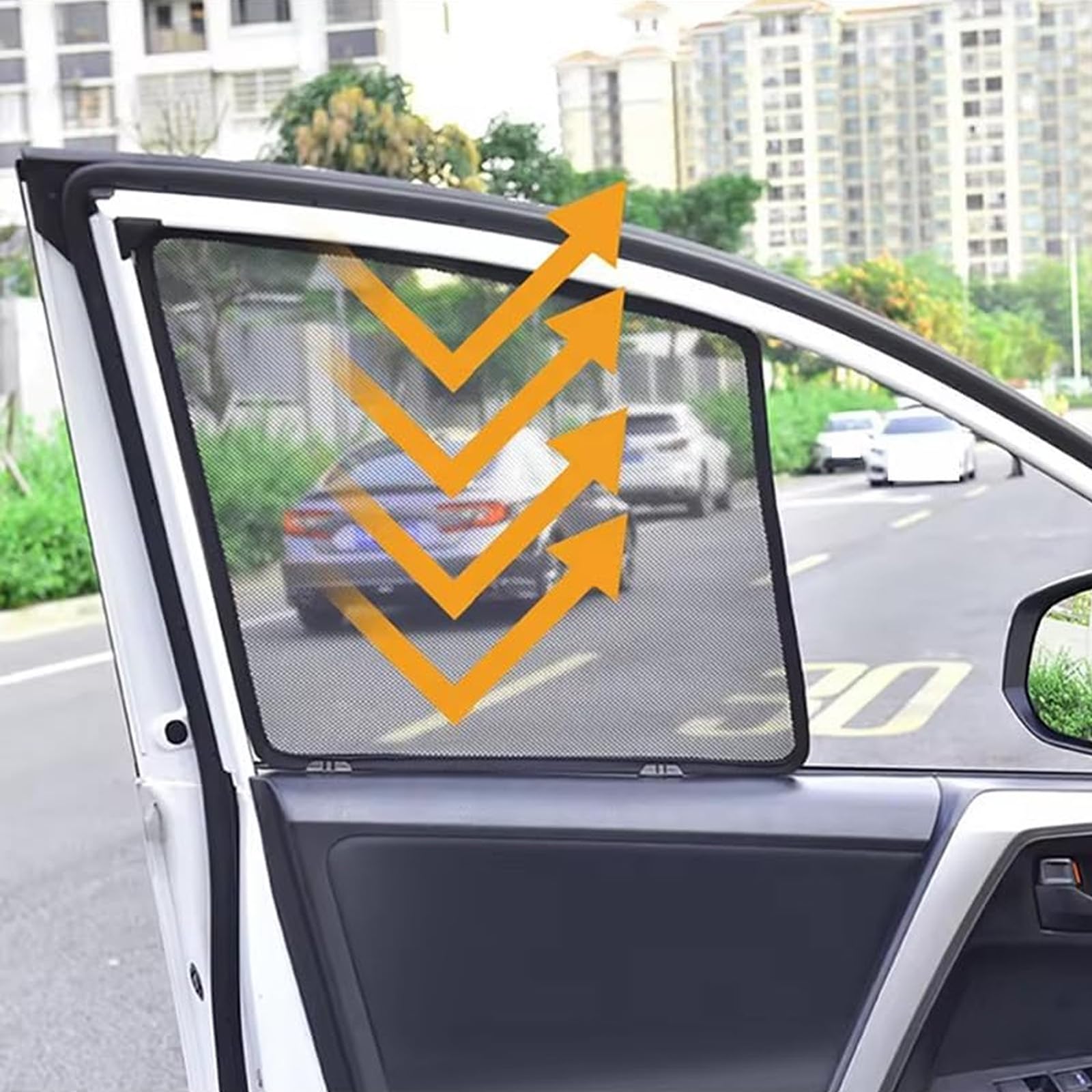 Auto Sonnenschutz Seitenscheibe FüR BMW i5 (G60/G61) 2023-2026, UV Schutz Atmungsaktive Wärmeisolierung Schutz Vorhang Zubehör,E/7pcs