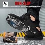 Ulogu Steel Toe Shoes for Men Women Waterproof Non Slip Safety Sneakers Comfortable Puncture Proof Indestructible Work Shoe