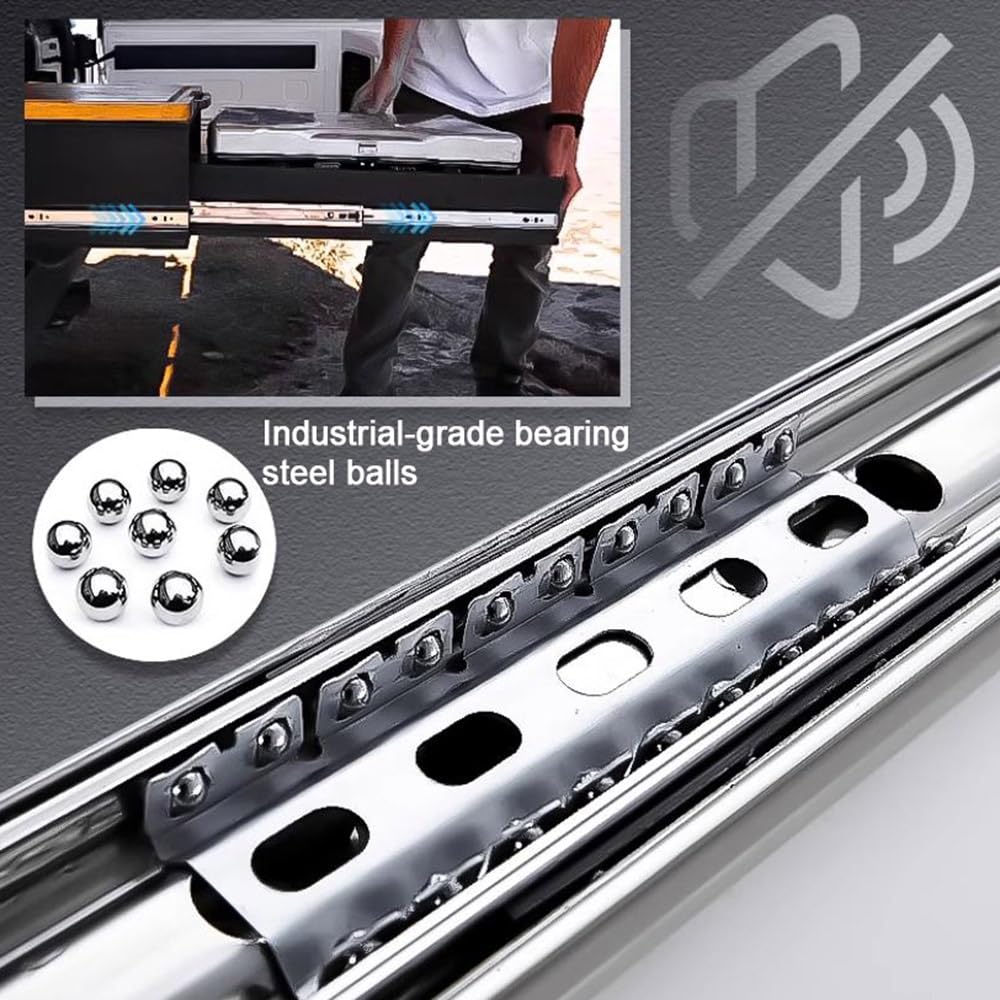 Guide Per Cassetti 3 Pieghe 300 350 400 450 500 550 600 650 700 750 800 850 900 950 1000mm Soft Close Guide Cassetti Binari Cassetti Estrazione Totale(12in/300mm)