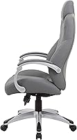 Vista 7 de Boss Office Products Silla ejecutiva con brazos con bisagras, color gris