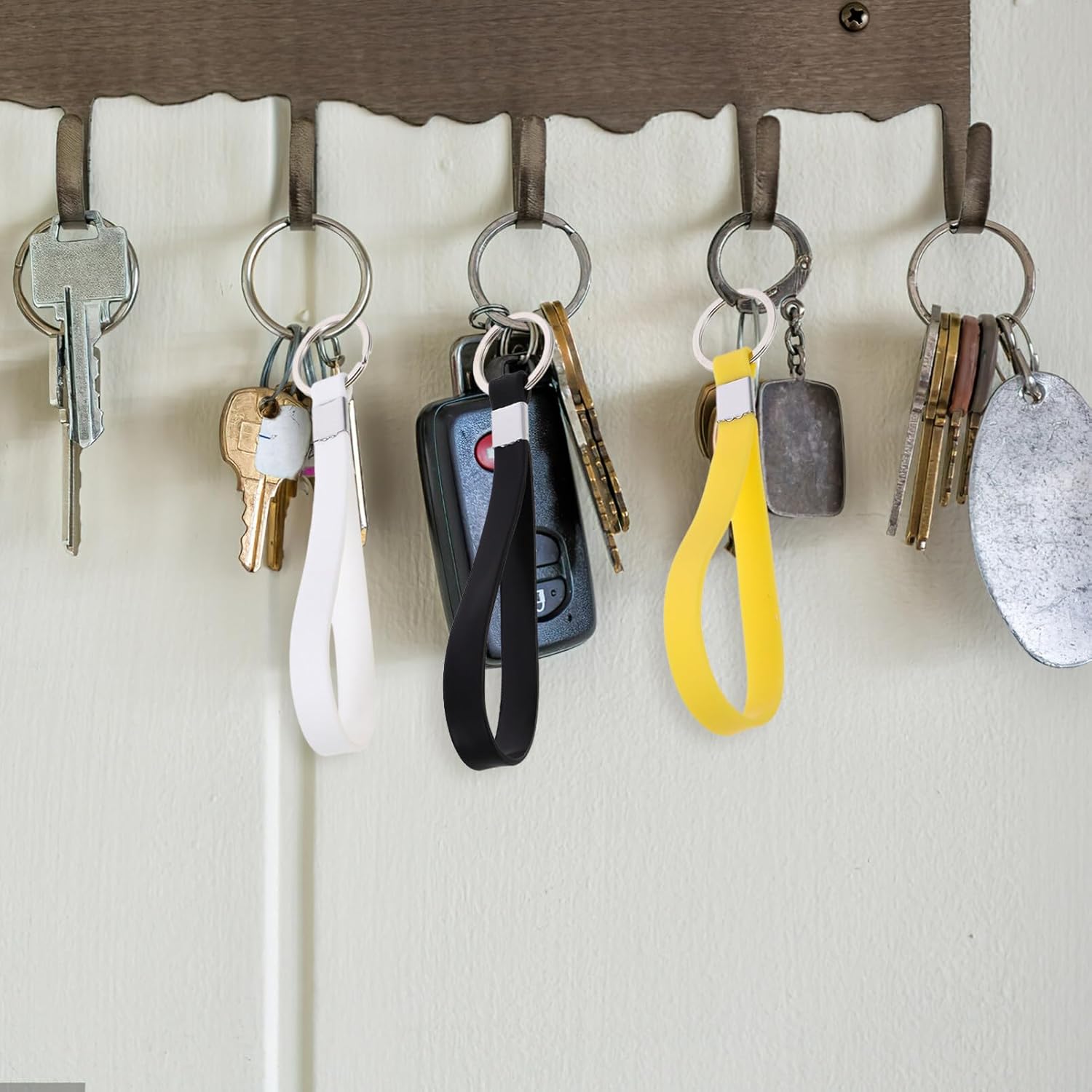 6Pcs Lanyard Wristlet Keychain Lanyard Wristlet Strap Short Keychain Wristband Key Ring Wrist Car Key Holder For Men Women - Image 5