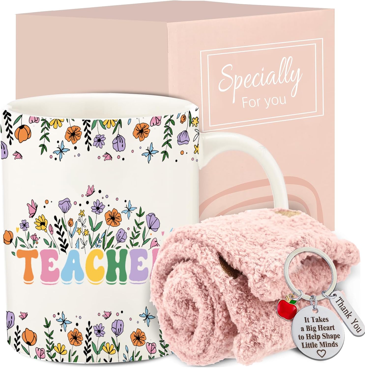 DHQH Birthday Gifts, Thank You Gifts for New Teacher, 11oz Teacher Coffee Mug Gift Set